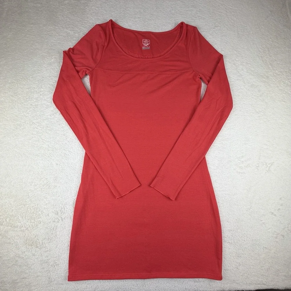 Nike Dri-Fit Red Long‎ Sleeve Athletic Dress Womens M 518438-615 Training-RARE